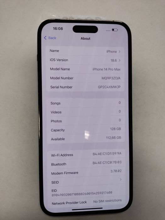 iPhone 14 Pro Max 128GB Батерия 100%