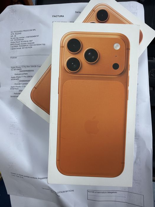 Apple Iphone 17 Pro 256GB Orange Sigilat Nou Garantie 2 Ani