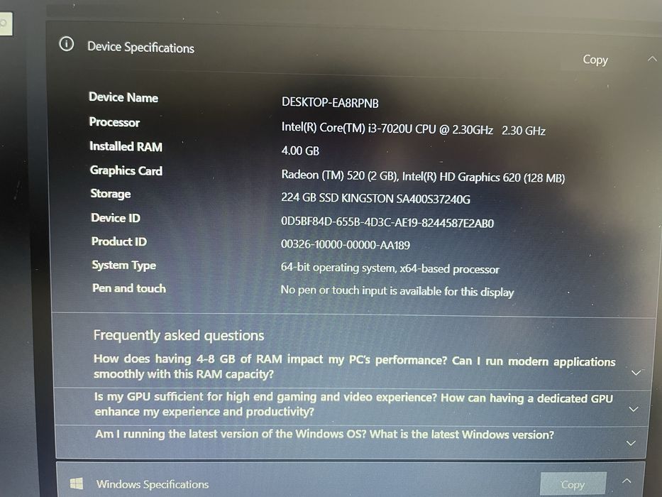 Laptop Dell inspirion 3584