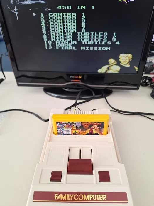 450 jocuri, caseta discheta galbena clasica cu jocuri TV