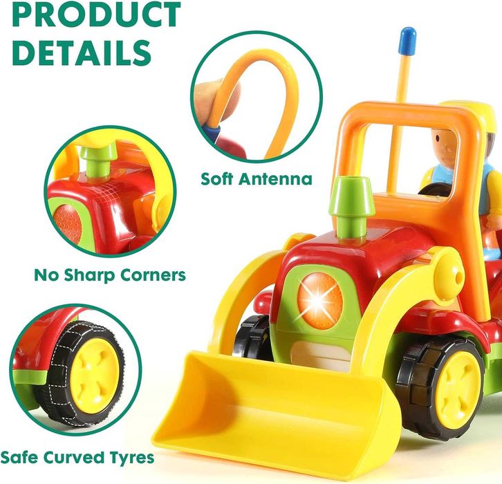 Lovely Багер, Строителна кола със светлини и музика, с дистанционно