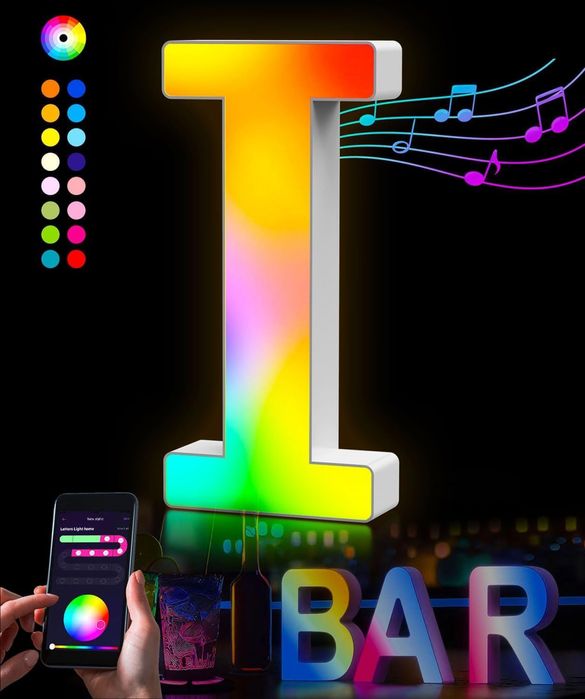 Litere LED ale alfabetului cu alimentare USB, contro