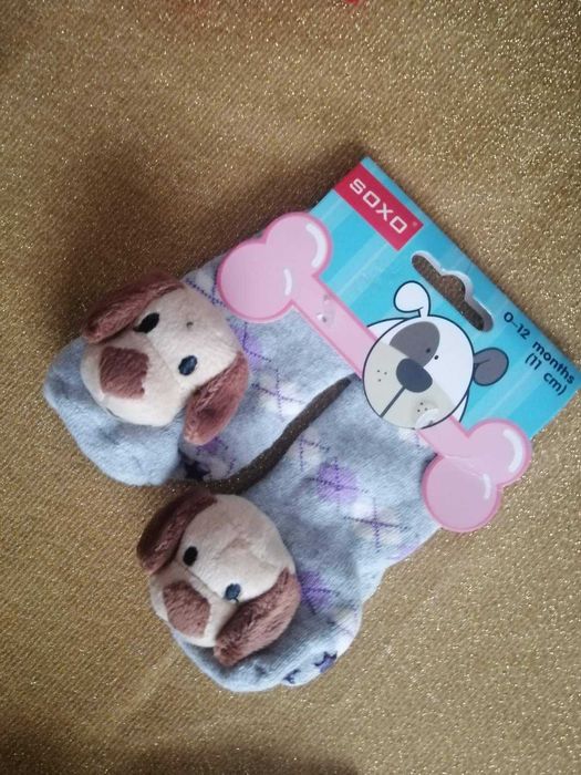 Бебешки чорапи с дрънкалка 0-24 месеца