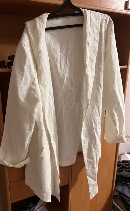 Мантия из льна с капюшоном