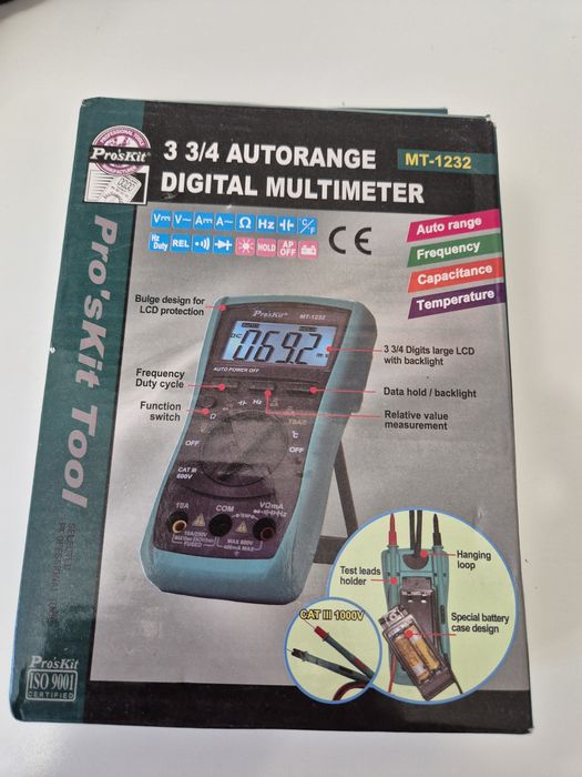 Multimetrul digital autorange Pro'sKit MT-1232 3/4 - NOU