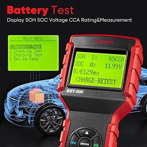 Tester Baterii, Eletromotor, Auto, model profesional Launch Bst500
