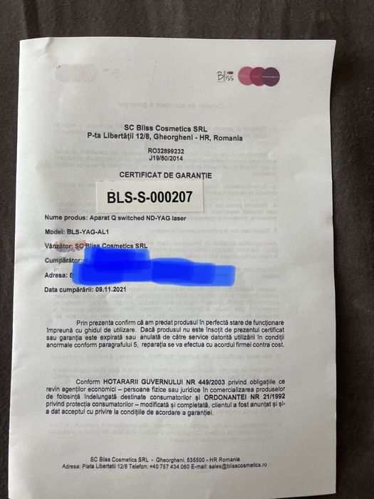 Aparat Q switched Nd:YAG