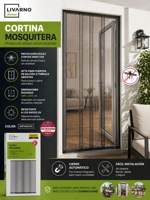 Лентови комарници за врата Livarno Home– 100х220 см