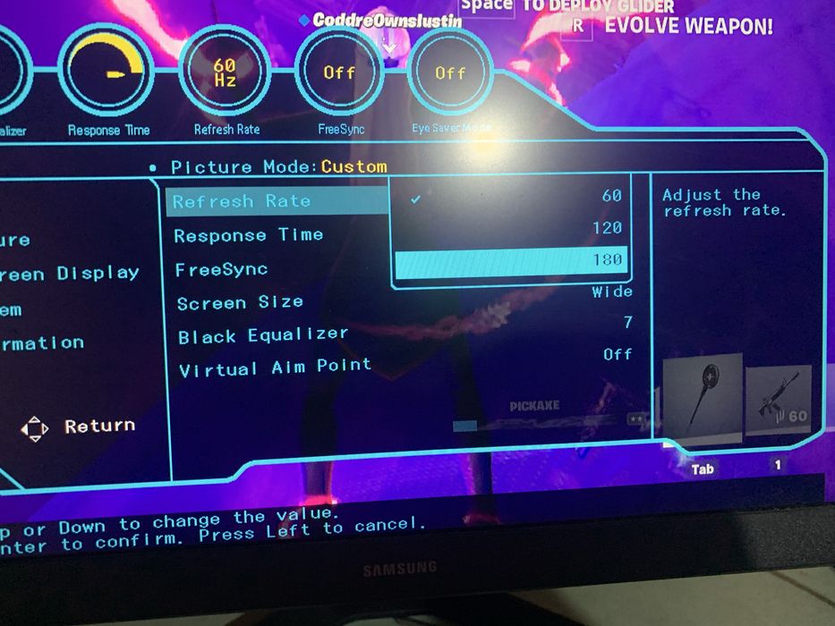 Monitor Samsung Odyssey G3 180hz 1Ms 24" Amd Freesync