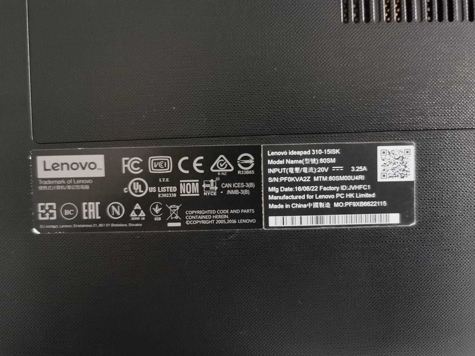 Laptop Lenovo IdeaPad 310-15ISK