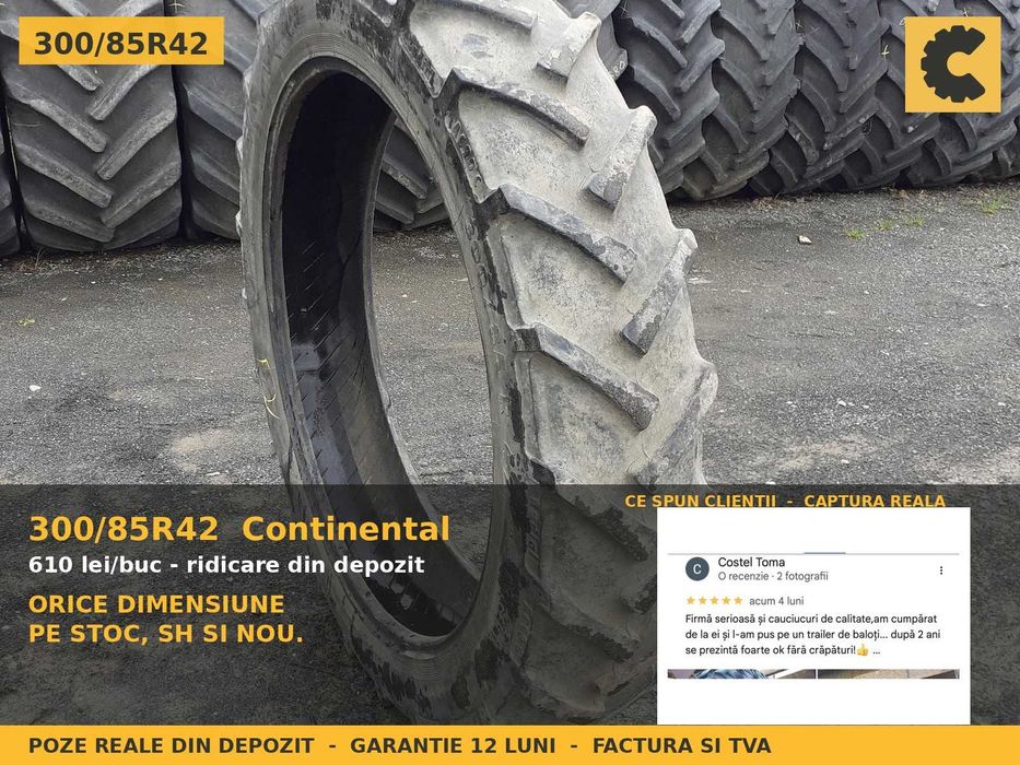 ANVELOPE 300/85R42 11.2R42 11.2-42 30085R42 Continental Cauciucuri Tractor Prasit Erbicidat SH GARANTIE Factura