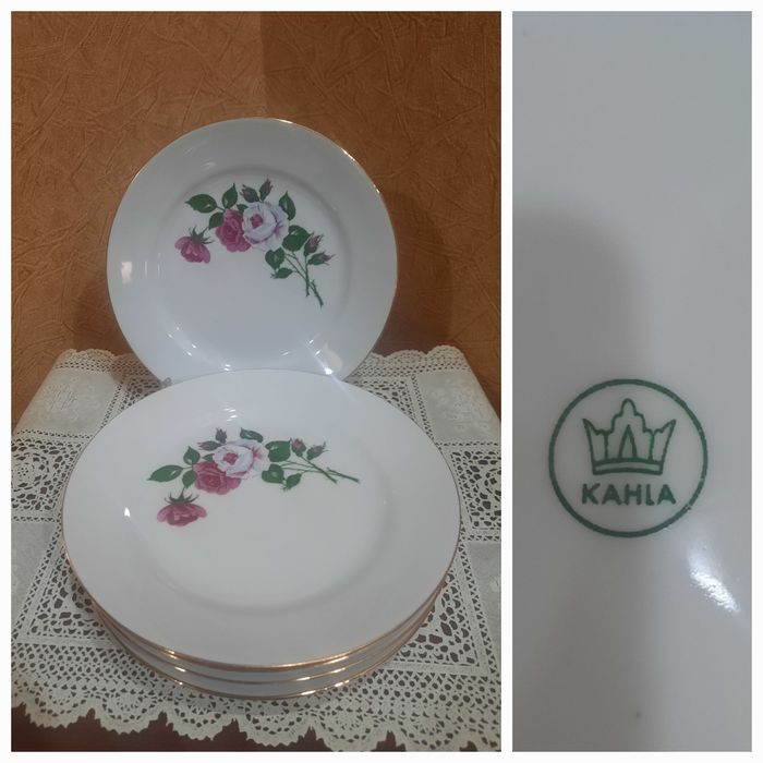 Красивые десертные тарелочки (d-19см) Кахла, ГДР. В состоянии новых.