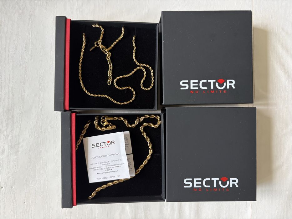Set 2 lanțuri Sector Jewels placate cu aur