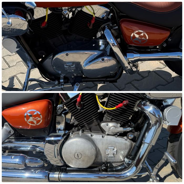 KAWASAKI VN 1500 VULCAN BOBBER+CHOPPER CUSTOM EFECTUAT IN GERMANIA unicat+totul este nou 13.000 km reali cu facturi+toate modificarile sunt omologate