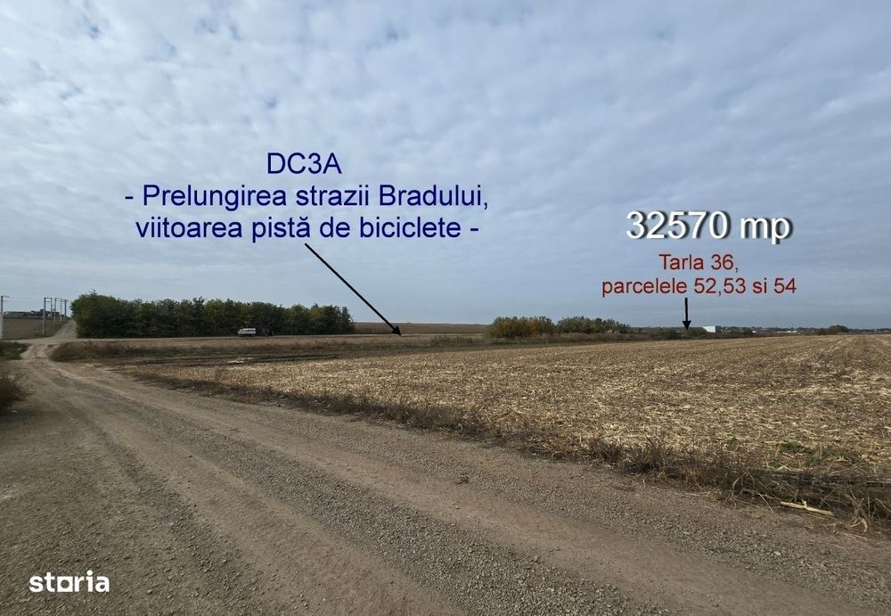 3,25 Ha - Teren extravilan Vanatori, deschidere la DC3A
