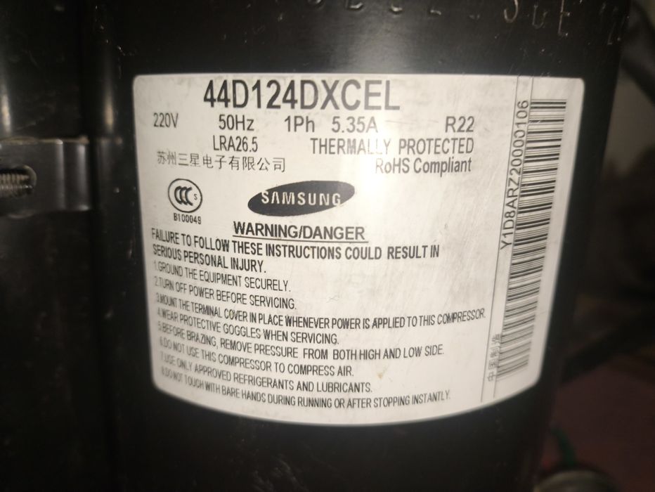 Компрессор Samsung от кондиционера и ассинхронный двигатель