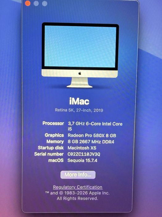 Apple iMac Retina 5K, 27-inch, 2019