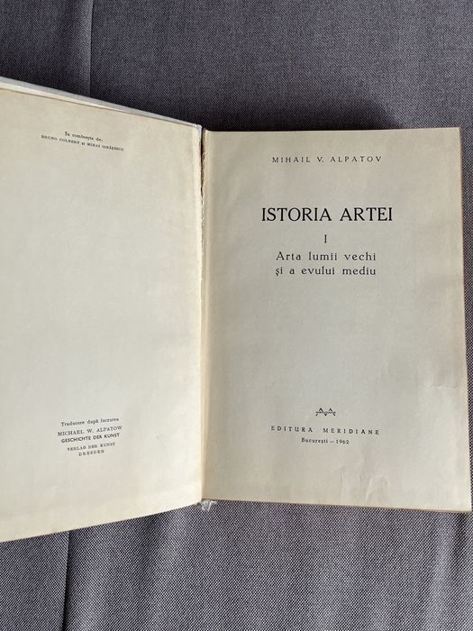 Carte veche Istoria Artei