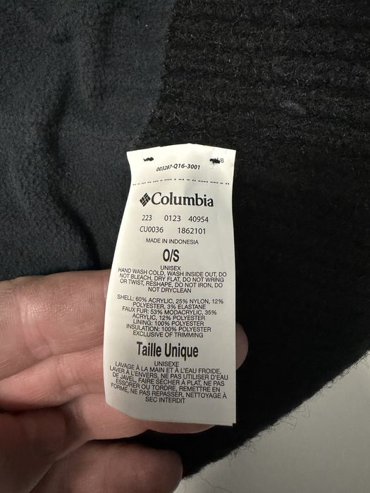 Columbia Winter Blur caciula cu ciucure neagra noua marime Os