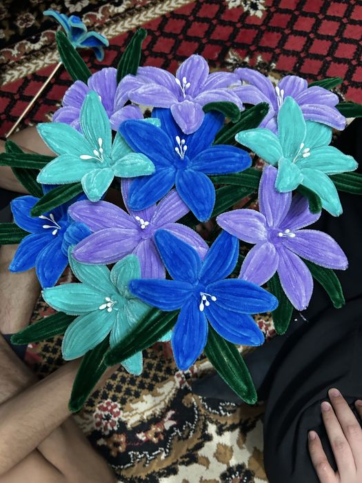 Цветы с синельных проволок