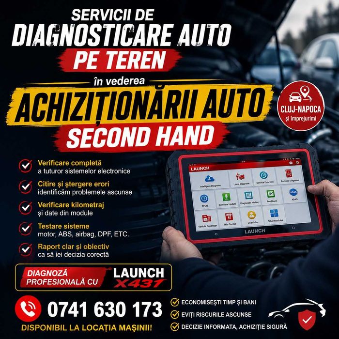 Servicii diagnoza auto. Tester auto / Diagnoza auto si tester auto pe teren. Toata gama auto.
