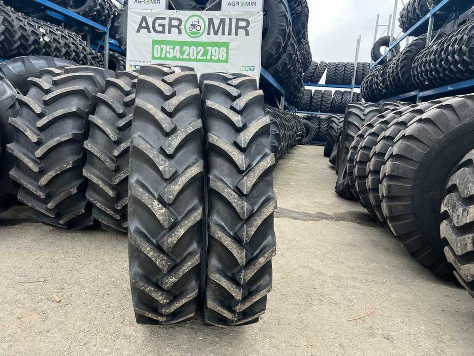 Anvelope noi 12.4-36 cu 8 pliuri pentru tractor spate marca OZKA
