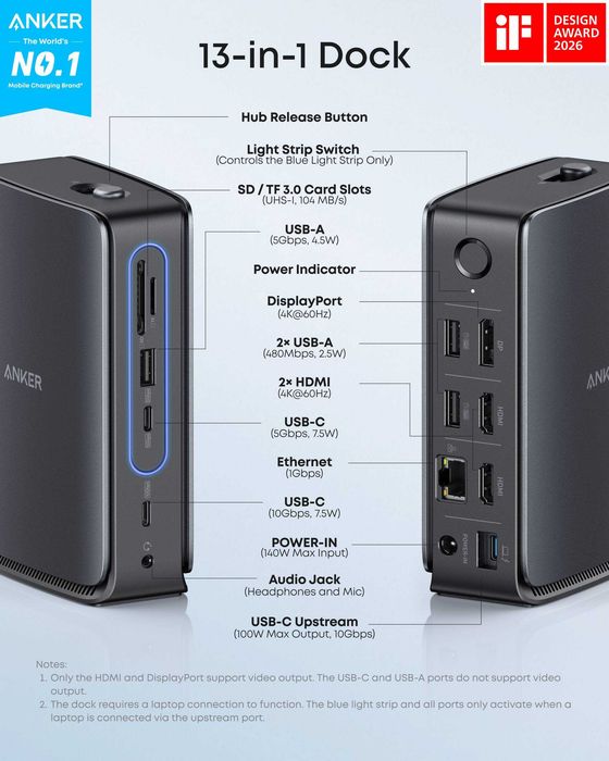 Anker Nano Docking Station 13-in-1 Triple Display. Есть доставка