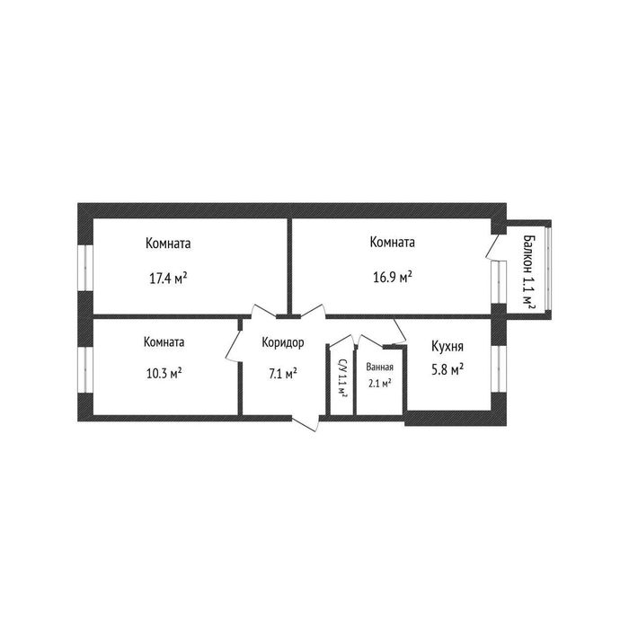 Продажа 3-комнатной квартиры