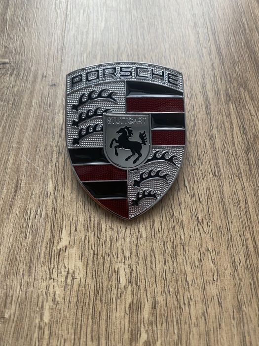 Emblema Semn Logo Stema Capota Porsche Negru Auriu Argintiu Bronz