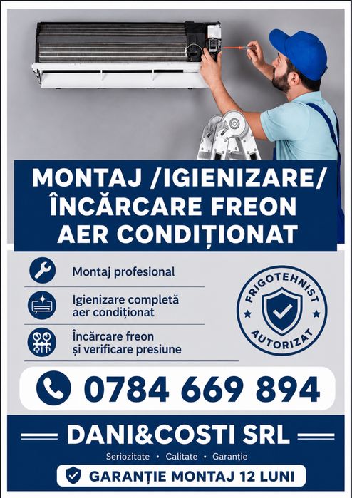 „Montaj Aer Condiționat București | Igienizare + Încărcare Freon”