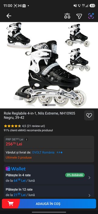 Role 4 in 1 , petine , roler skate clasic tuff 6 7