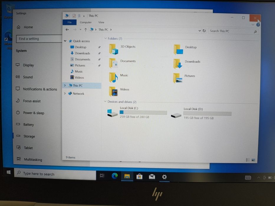 Laptop HP, tastatura, mouse, docking station