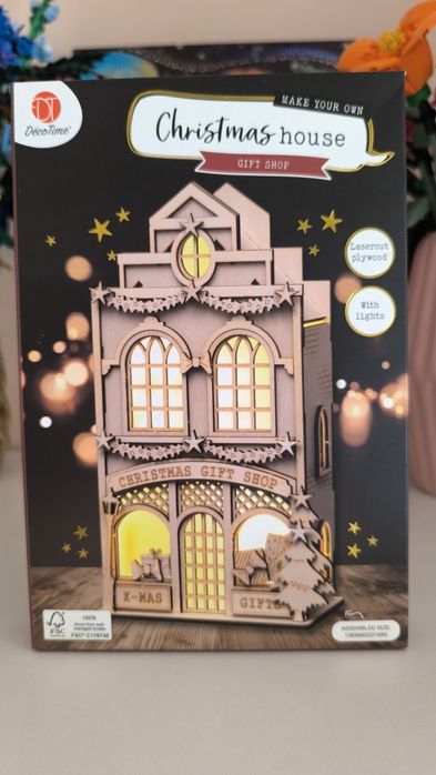 Puzzle 3D din lemn iluminate - diferite modele de Crăciun