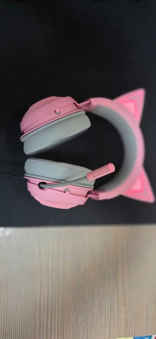 Casti gaming Razer Kraken Kitty, USB, Quartz Edition