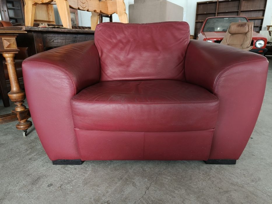 Кресло от естествена кожа