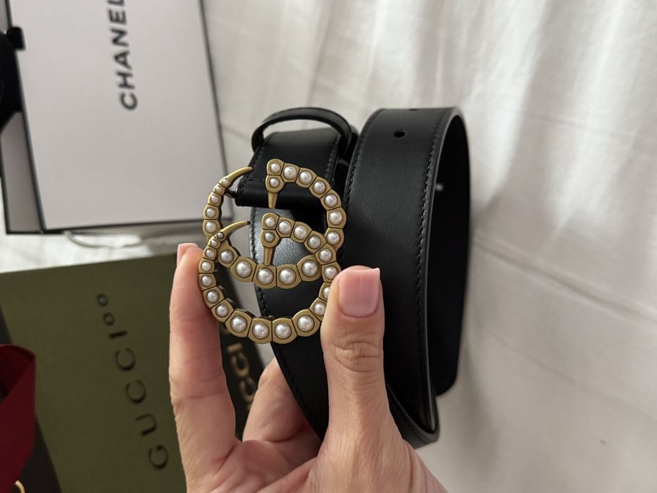 Curea originala Gucci superba cu perle marime 85 full box