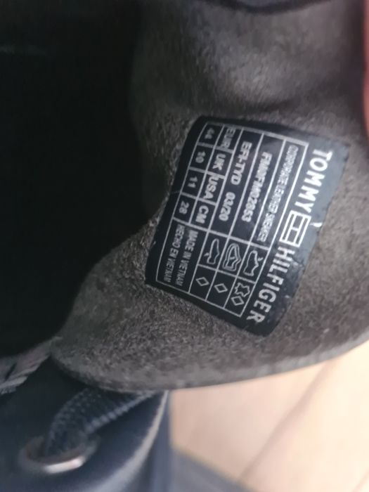 Sneakers albastrii Tommy Hilfiger piele ecologica mărime 44, purtați