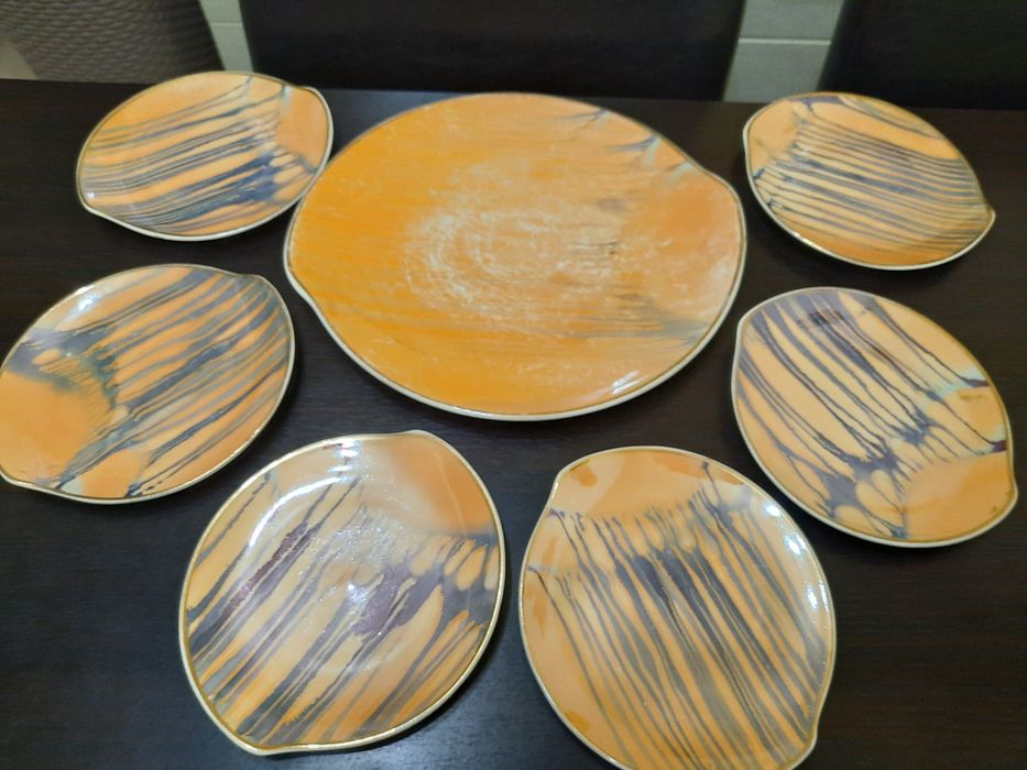 Farfurii,boluri din portelan,cobalt,farfurii desert