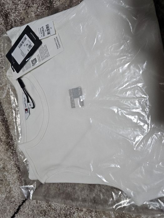 Tricou Tommy Jeans alb marimea XS