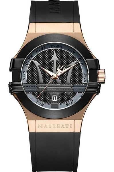 Ceas NOU barbatesc Maserati ORIGINAL, Quartz, 40mm, 10ATM, Auriu
