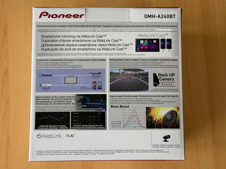 Мултимедия Pioneer DMH-A240BT BLUETOOTH, 4 X 50 W, USB