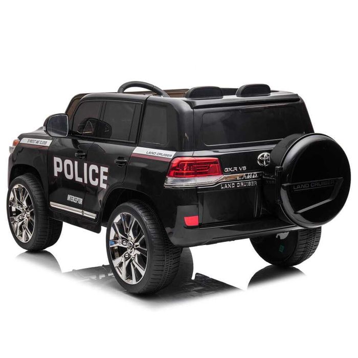 Masinuta electrica pentru copii de politie Toyota Land Cruiser, Numar auto personalizat CADOU