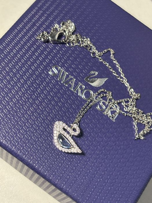 Colier Swarovski lebada albastra