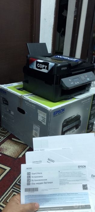 Epson M200 KOPY_SKANNERLI reaktiv tezkor internetli printr dyuzi 100%