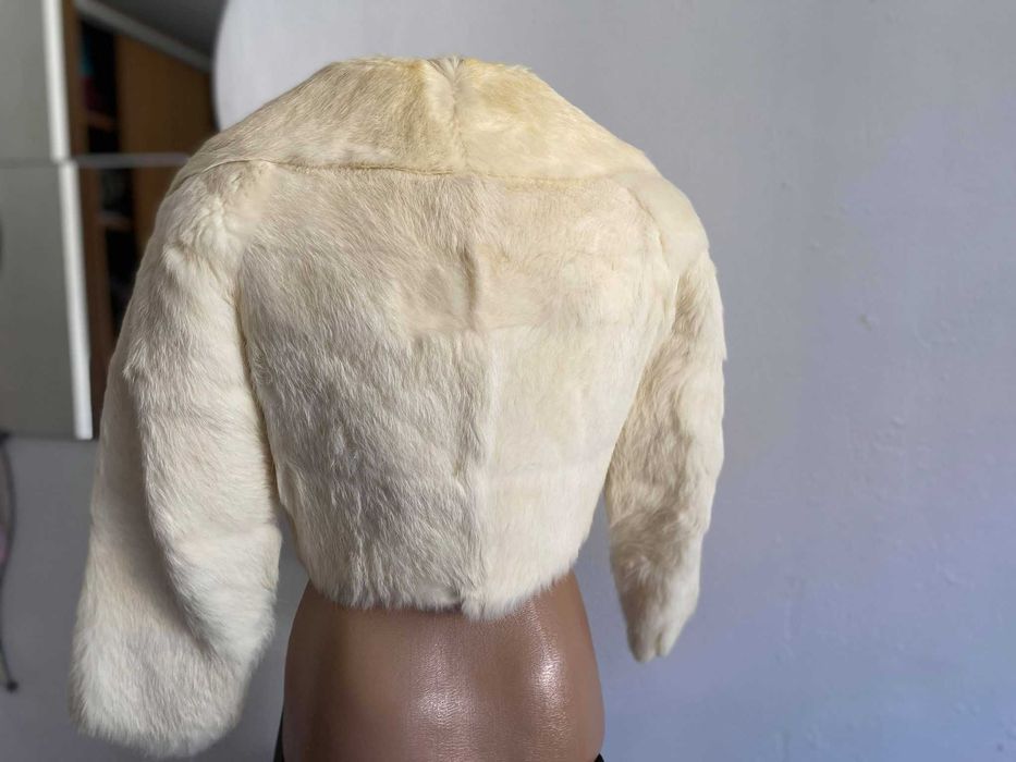 blană naturală scurtă de iepure