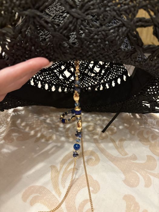 Плетена дамса шапка