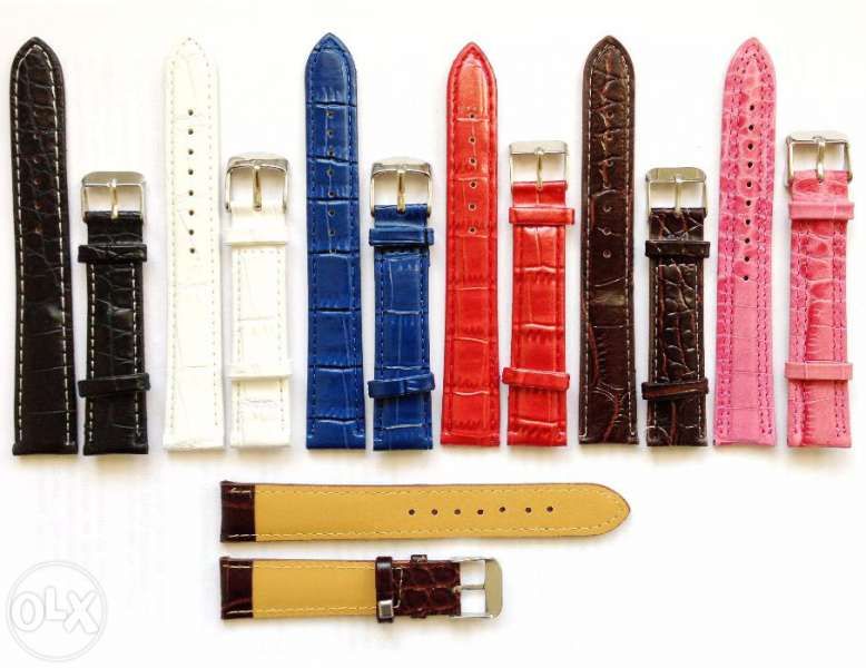 Кожена Каишка Ръчен Часовник Цвят Размер 14 16 20 mm 22 24 26 мм