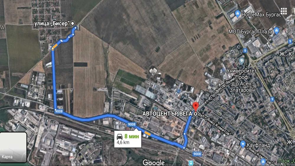 Продава се Парцел в Бургас, Братя Миладинови - 3100 кв.м за 30 €/кв.м - Снимка #2