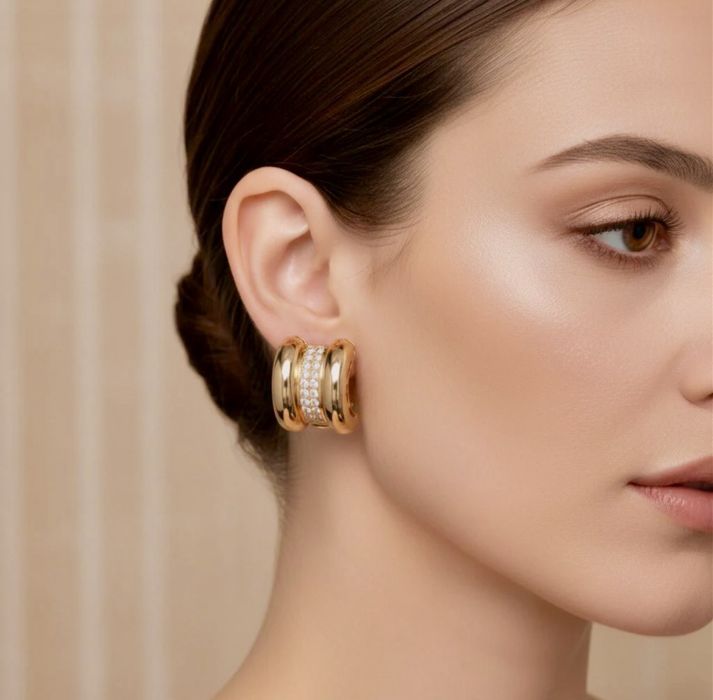 Серьги клипсы шапард новые в комплекте