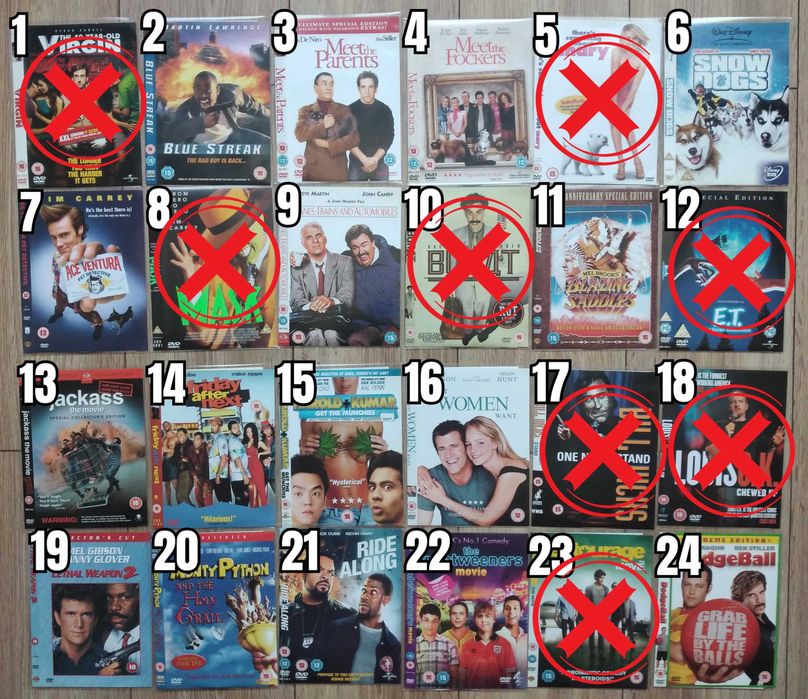 Комедия Филми DVD's - Оригинални Дискове на Английски Език - €2.50/бр